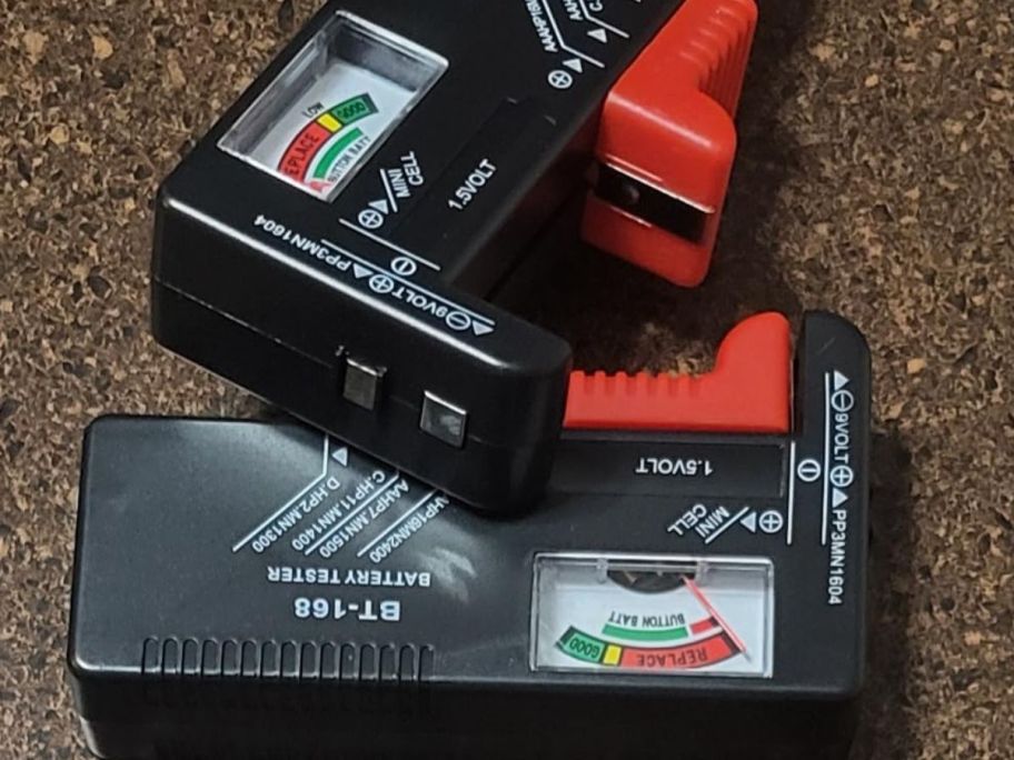 two battery testers from Amazon
