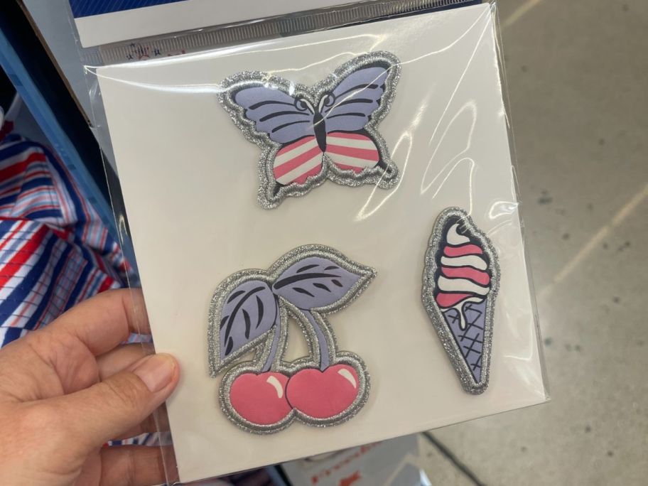 Way To Celebrate Americana Summer Motif Adhesive Patches in hand in store