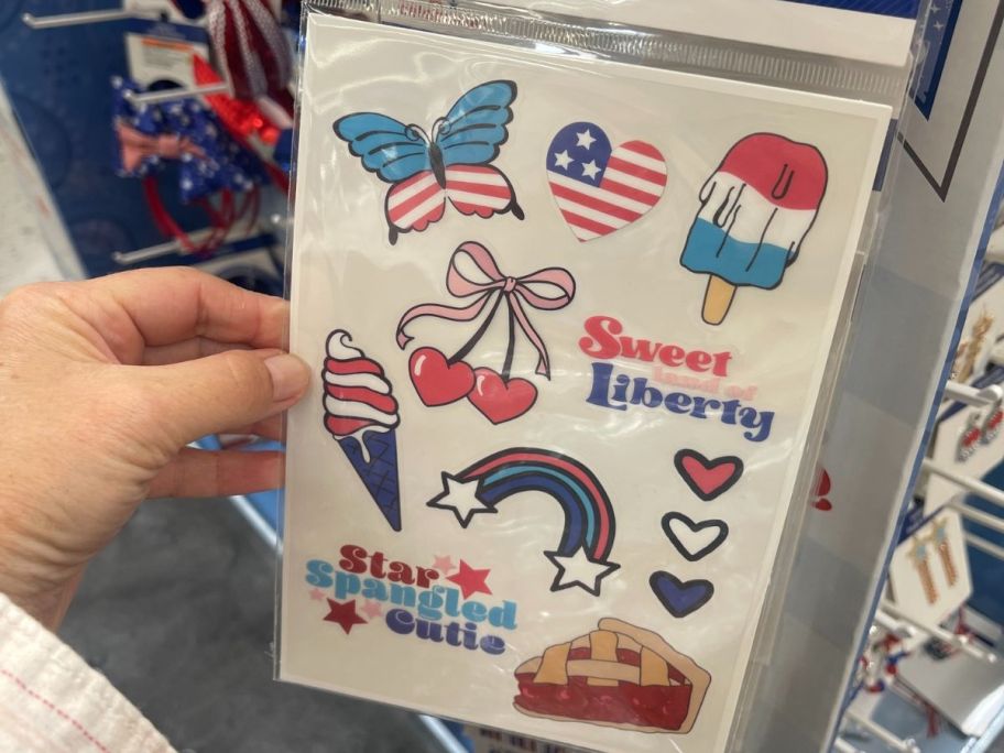 Way To Celebrate Americana Summer Motif Stickers in hand in store