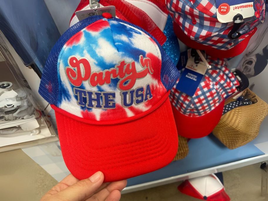 Way to Celebrate Americana Party in the USA Baseball Cap in hand in store