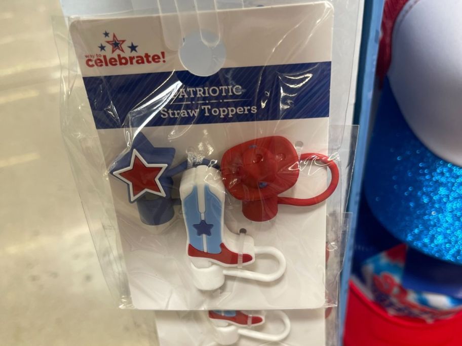 Way To Celebrate Americana Western Themed Straw Topper Set in store