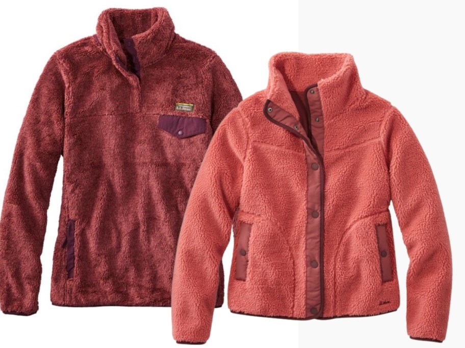 2 L.L. Bean women's fleece jackets