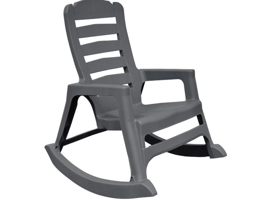 Adams Patio Charcoal Resin Frame Rocking Chair in grey