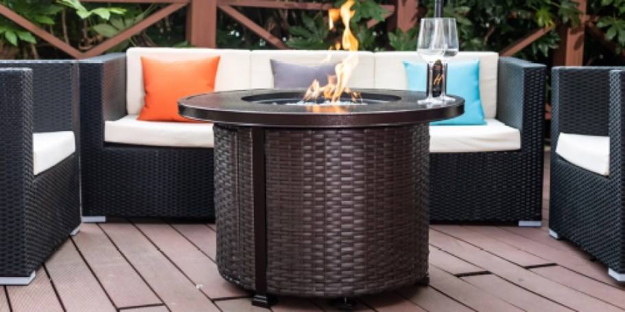 Score OVER $100 Off This Better Homes & Gardens Fire Pit Table on Walmart.com