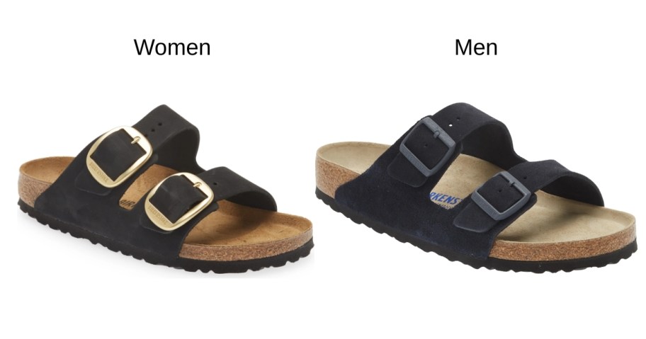 Stock photo of women and men Birkenstock sandals 
