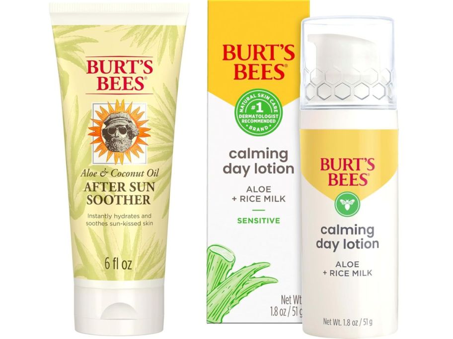 2 tubes of Burt's Bees Lotions