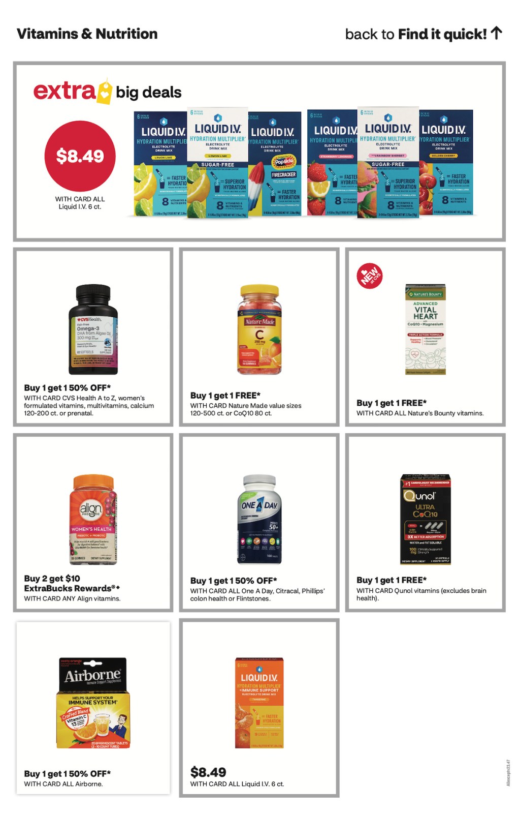 page from CVS ad