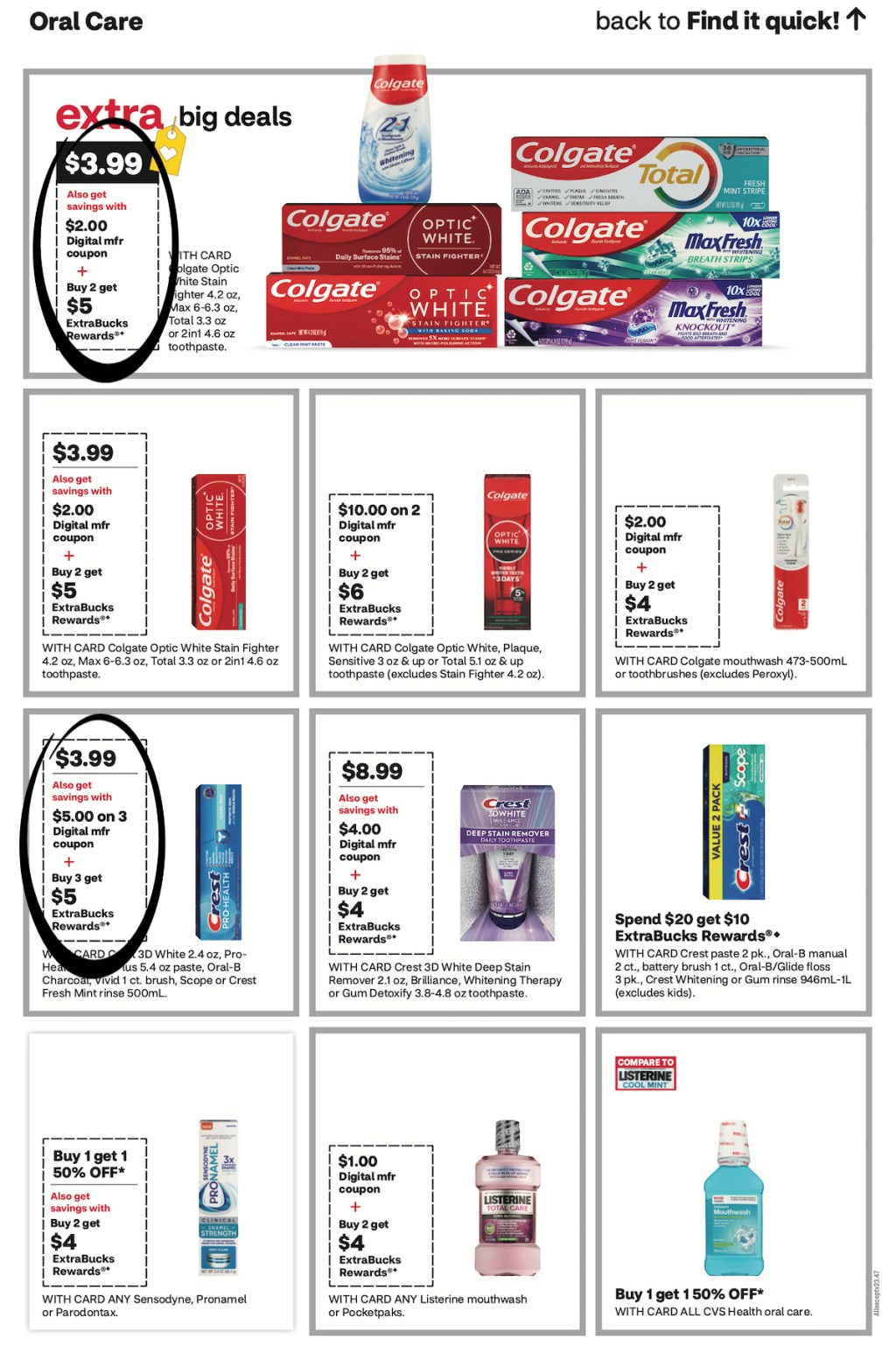 page from CVS ad