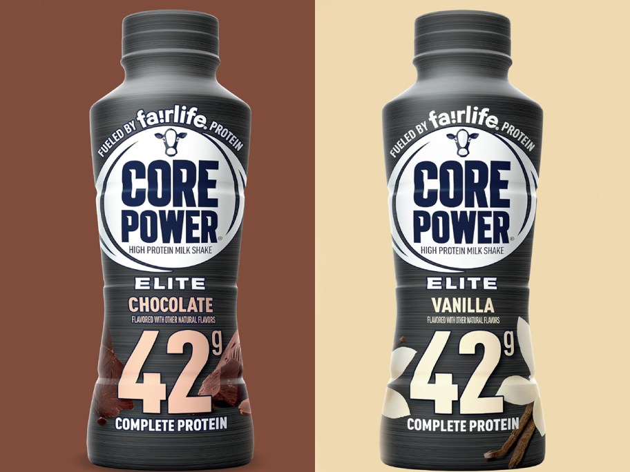 Core Power Elite Protein Shakes in Vanilla and Chocolate