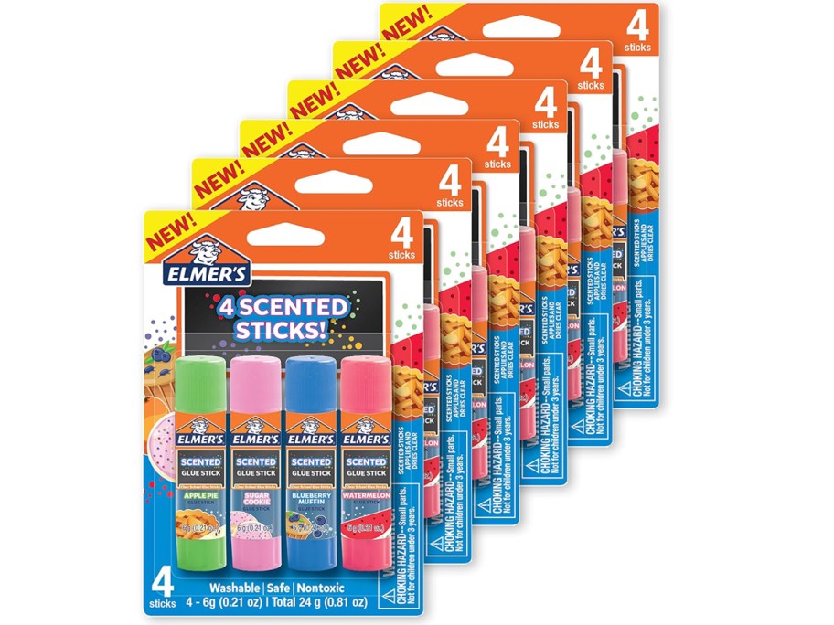 six 4-packs of Elmer’s Scented Glue Sticks