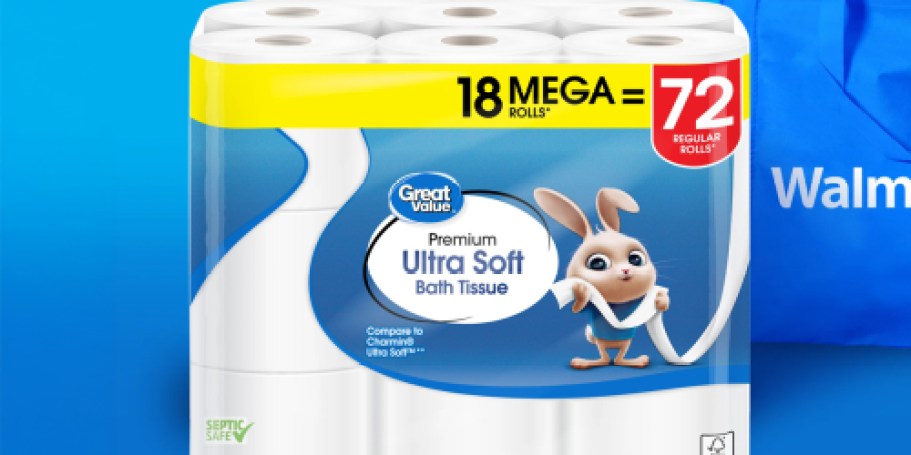 HURRY! Great Value Mega Toilet Paper 18-Pack Only $5.95 on Walmart.com – Will Sell Out!
