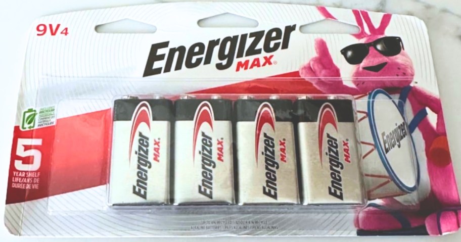 a 4 pack of Energizer Max 9volt batteries