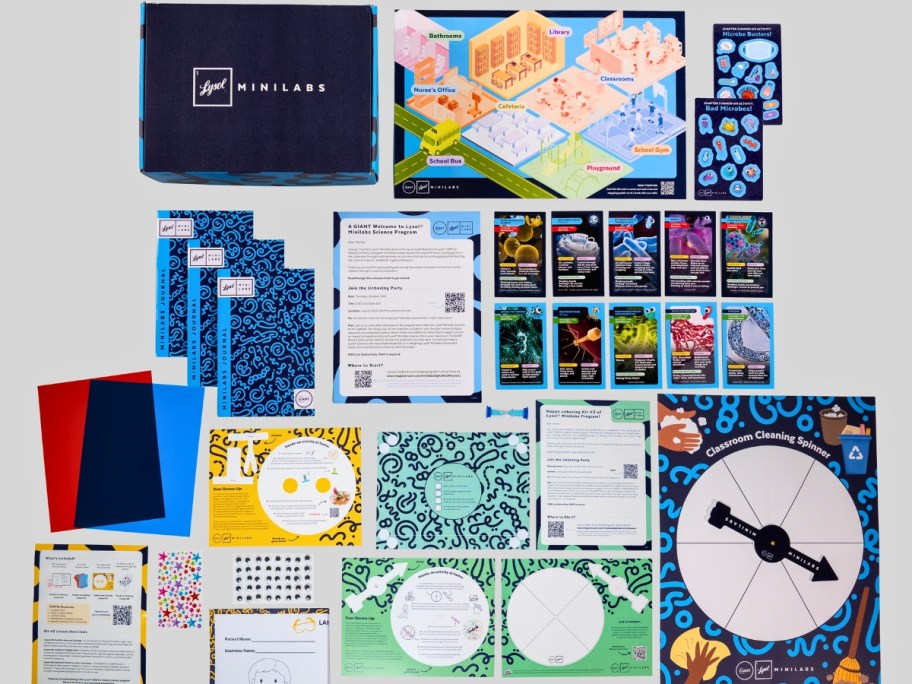 contents of Lysol Minilabs Science Kit