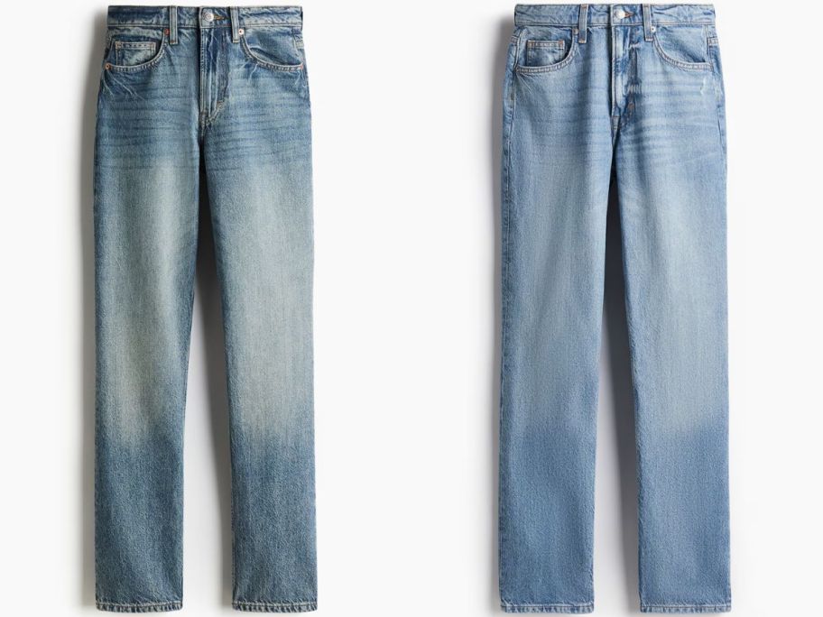 Stock images of two H&M Women's Straight Leg Jeans