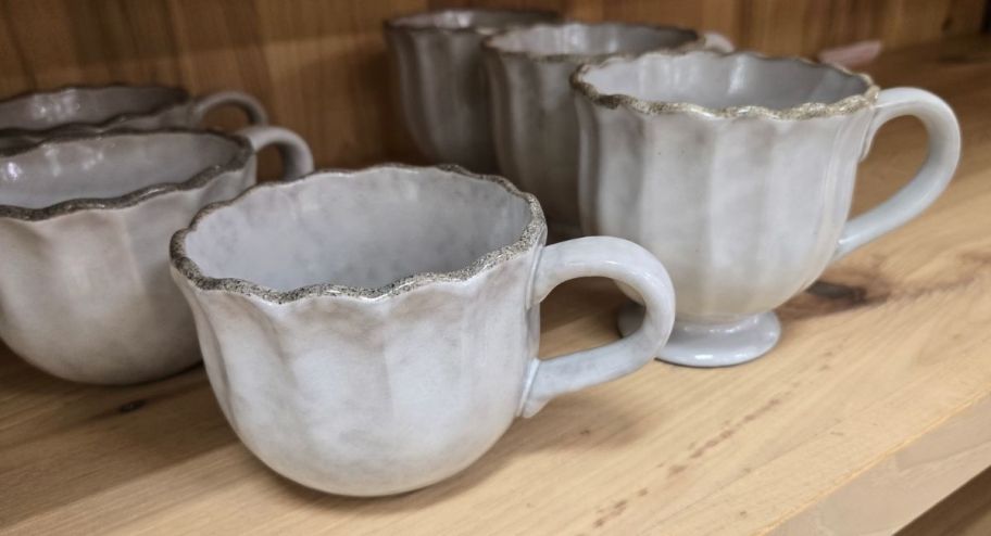 two Hearth & Hand with Magnolia Carved Edge Mug