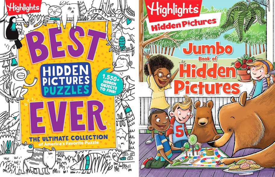 covers of two Highlights Hidden Pictures books