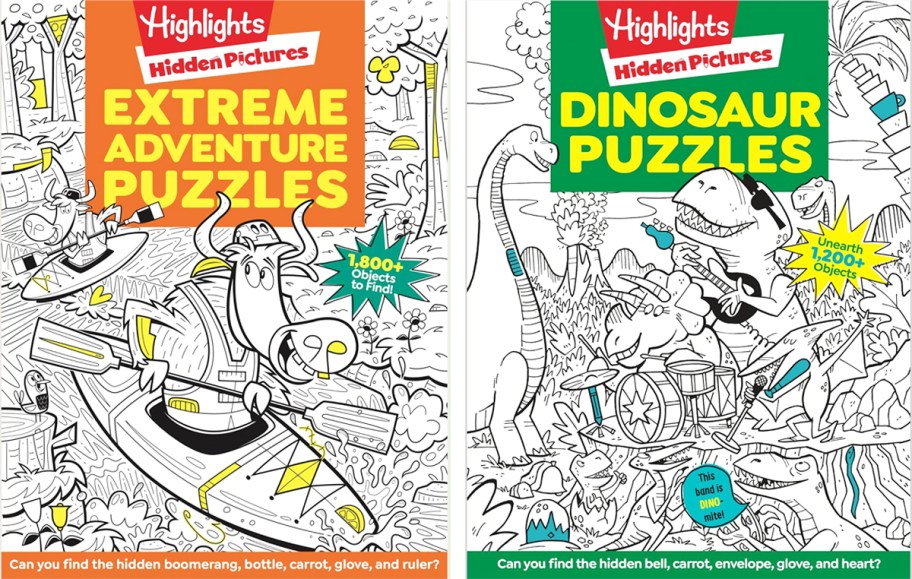 covers of two Highlights Hidden Pictures books