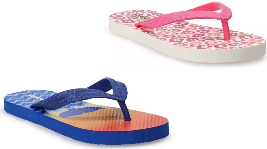 Stock images of two sonoma goods for life flip flops