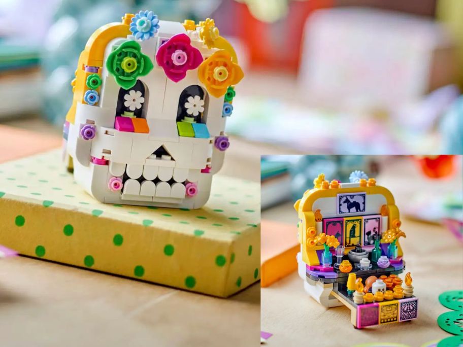 LEGO Altar of the Dead set - a skull with flowers