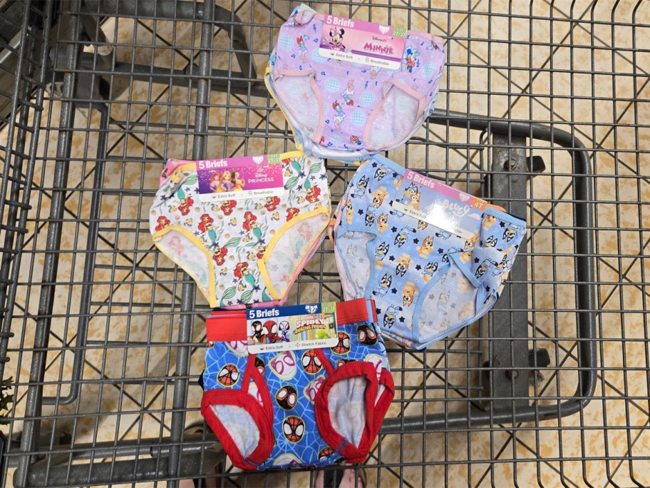Licensed 5 Pack Children's Character Underwear