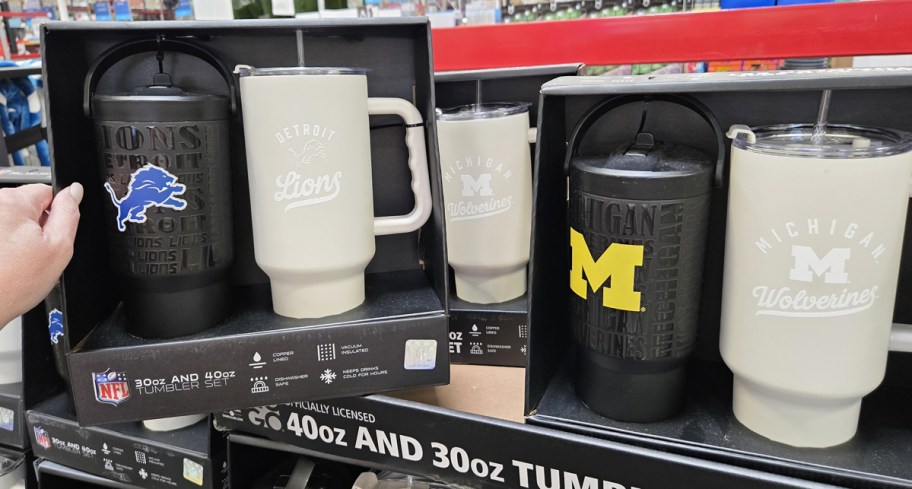 NFL & NCAA tumbler sets in store