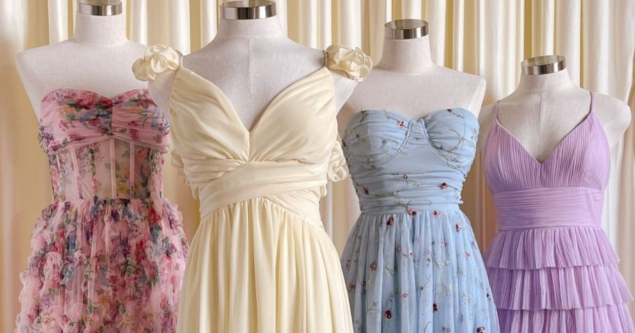 4 Mannequins wearing Lulus dresses