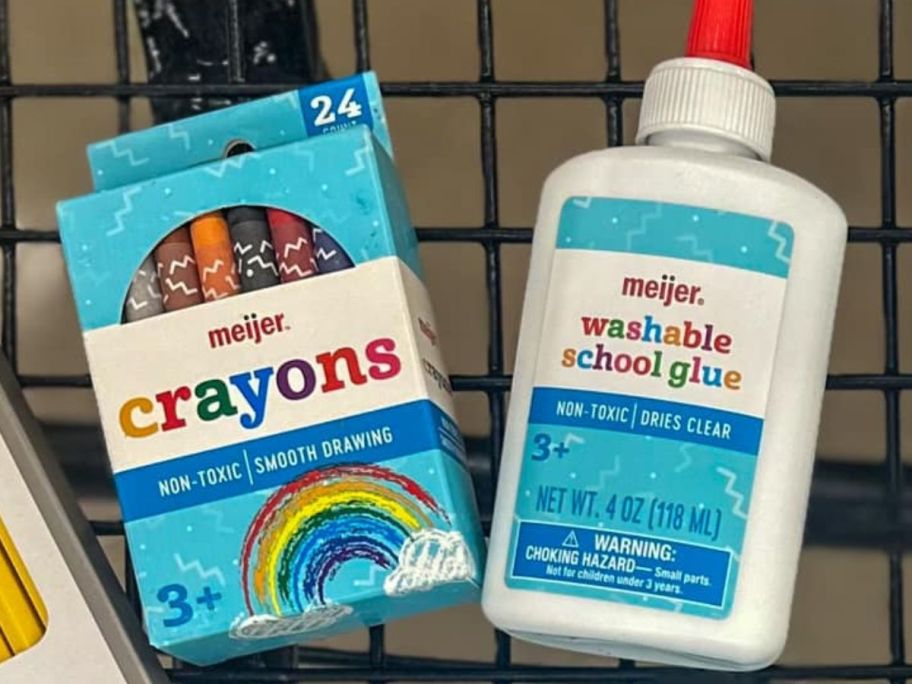 Meijer Crayons and Washable School Glue