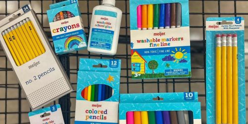Meijer School Supplies Start at Just 25¢ | Crayons, Folders, Glue & More