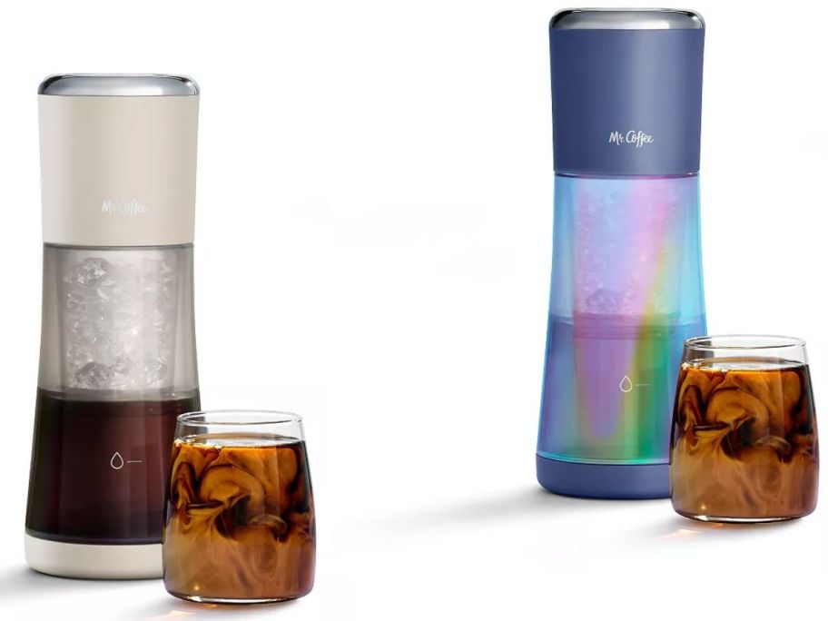 Stock images of two Mr. Coffee Cold Brew makers