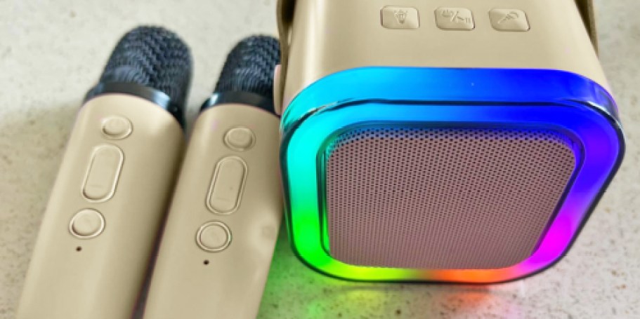 Mini Karaoke Machine w/ 2 Microphones Just $6.99 on Amazon (Reg. $20)