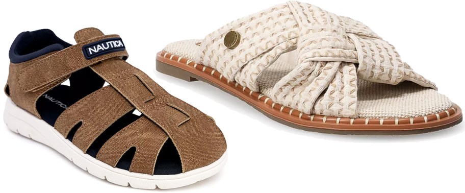 two pairs of Nautica Sandals