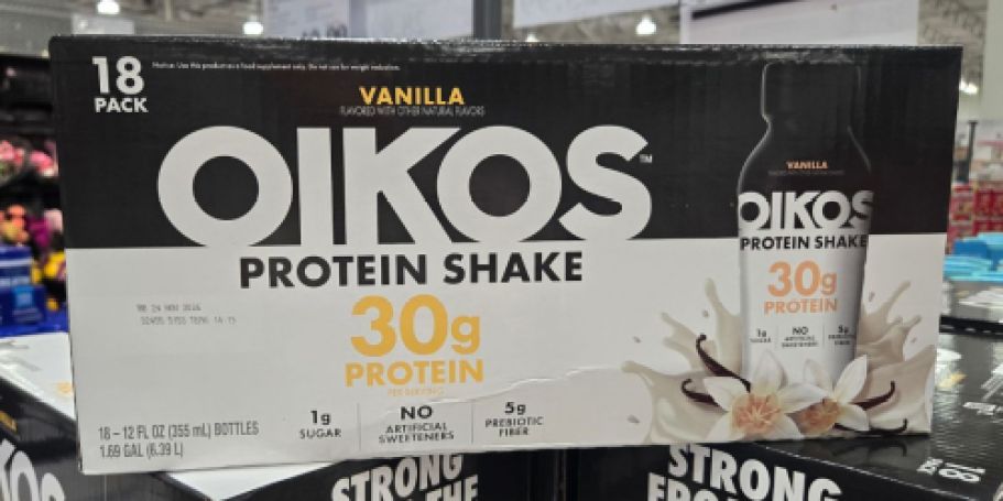Oikos Vanilla Protein Shakes 18-Count Only $29.99 at Costco