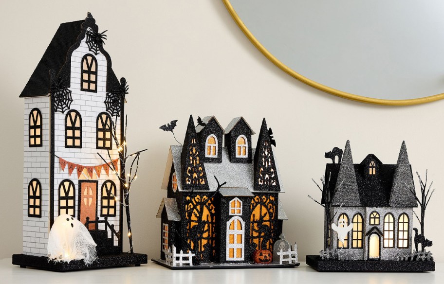 Pottery Barn Light-Up Halloween Mantel Village