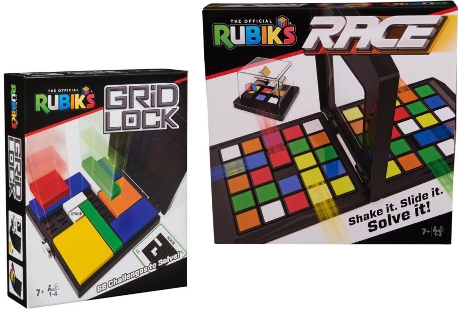 Stock images of Rubik's Gridlock and Rubik's race Games