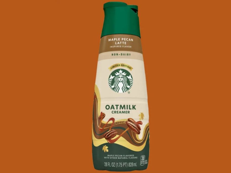 Stock image of a bottle of Starbucks Maple Pecan Latte Inspired Non-Dairy Creamer 