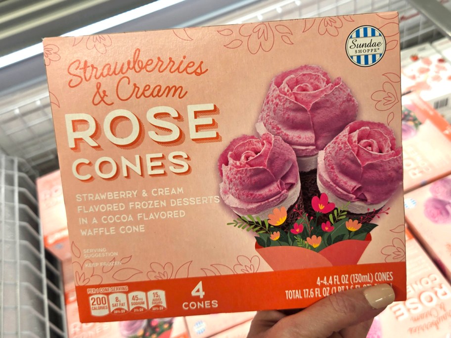 Strawberries & Cream Rose Cones