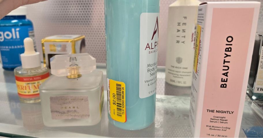 A number of beauty products at TJ Maxx