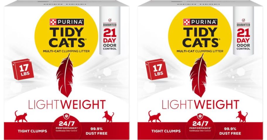 2 17-pound boxes of Tidy Cat Cat Litter