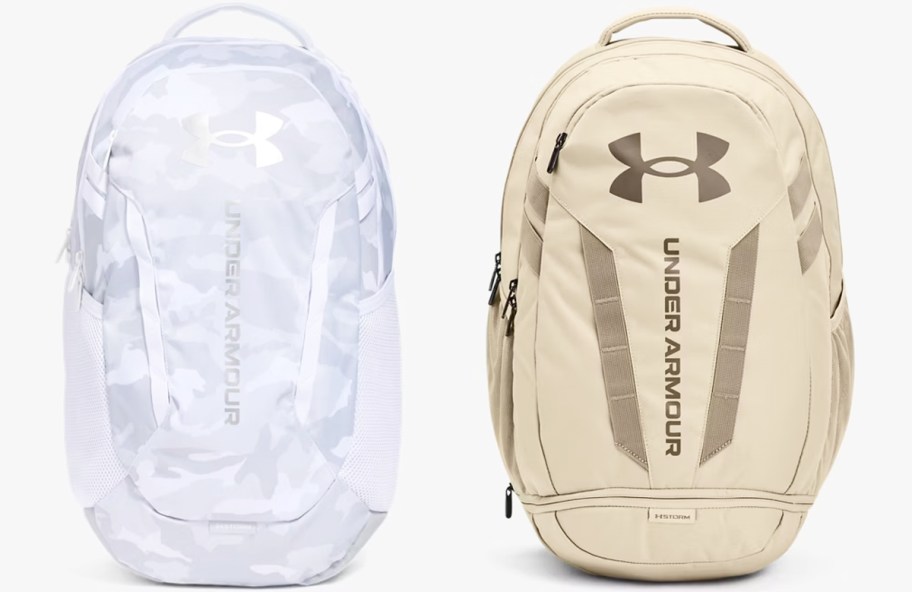 white and tan under armour backpacks
