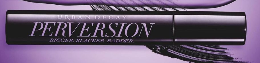 Urban decay mascara in purple background