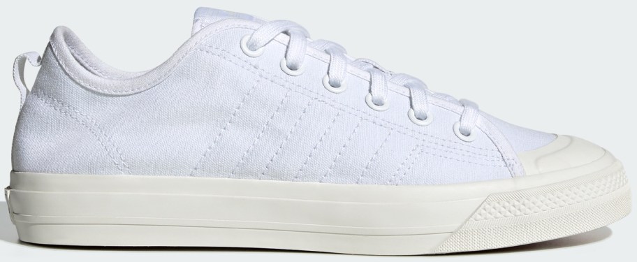 white adidas low top shoe