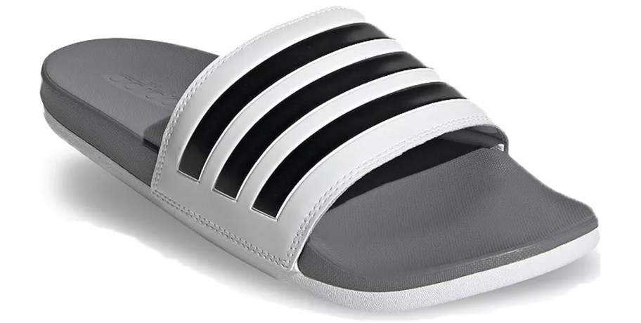 black and white striped slides 