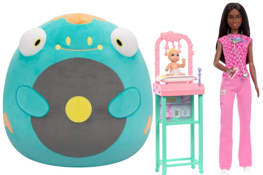 squishmallow and barbie doctor