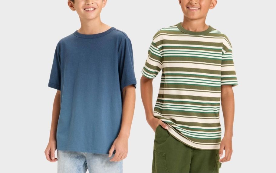 two boys in t shirts