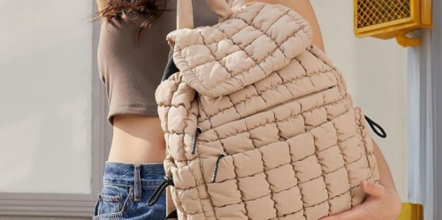 Trendy Puffer Backpack Just $28.79 Shipped on Amazon | Free People Look for $70 Less!