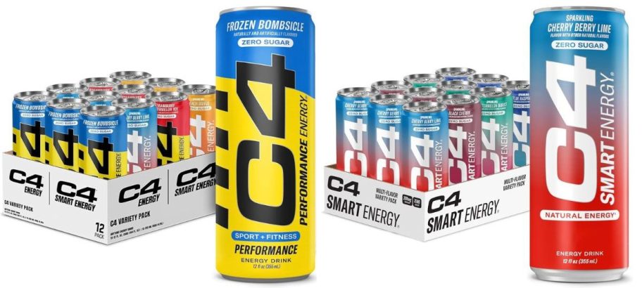 two c4 smart energy drink 12 packs