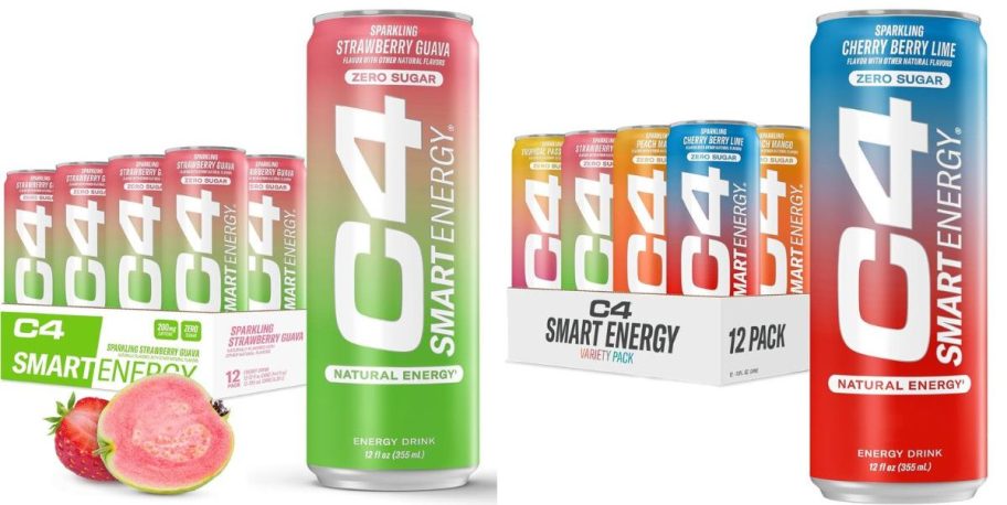 two c4 smart energy drink 12 packs