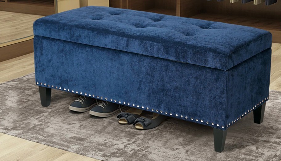 blue ottoman