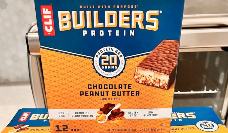 chocolate peanut butter clif bars box 