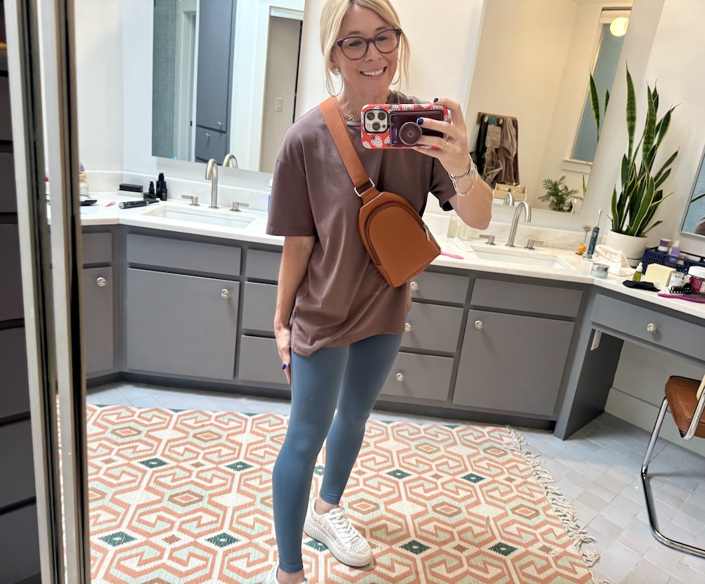 Collin wearing sling bag 